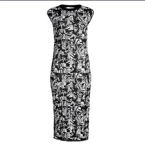 Black and White Patterned Mini Dress